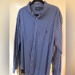 Ralph Lauren Men's Blue Striped Shirt